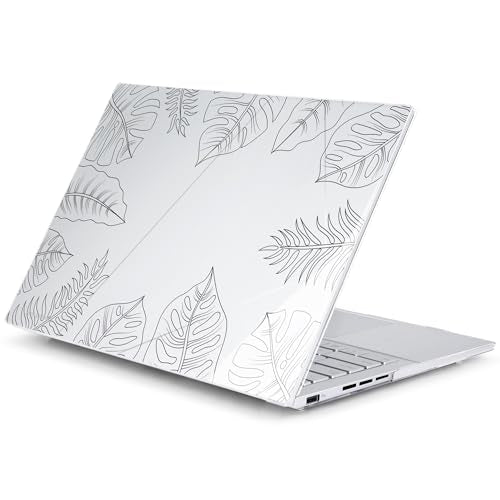 Batianda for ASUS Zenbook 14 OLED Case (UX3405 / UM3406) 2024 2025 Release, Slim Plastic Hard Shell Protective Cover with Artistic Designs, Ultra-Thin Lightweight Laptop Case, Leaves - color: Leaves