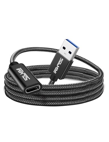 USB C Female to USB Male Adapter Cable (7.5 ft) -USBC to USB Adapter with 5Gbps Data Transfer for Laptop, PC, Flash Disk, USB C Headphone - size: 2.4M/7.8FT
