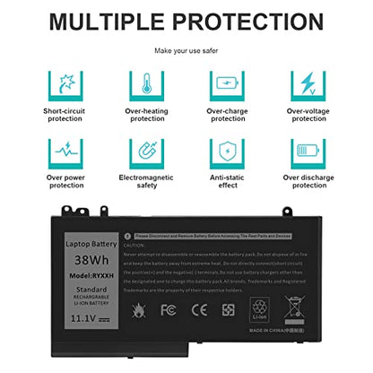 TREE.NB RYXXH Battery for Dell Latitude E5450/12 5000 E5250 (P25S001)/11 3150 3160 Series 1400 WW116 FT080 FT095 MN151 MN154 312-0543 Notebook Battery - size: 6.99x3.7x0.3inch RYXXH