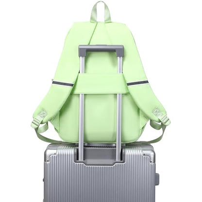 abshoo School Backpack for Girls Bookbag with Lunch Bag Teen Girls School Bag Travel Daypack (Greenyellow) - color: Greenyellow