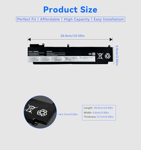 00HW022 Laptop Battery 24Wh 3-Cell, Compatible with Lenovo ThinkPad T460s/T470s Series Notebook, Replacement for 00HW023/00HW036/00HW037/SB10F46474/SB10F46475/SB10F46460/SB10F46461