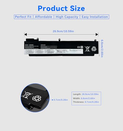 00HW022 Laptop Battery 24Wh 3-Cell, Compatible with Lenovo ThinkPad T460s/T470s Series Notebook, Replacement for 00HW023/00HW036/00HW037/SB10F46474/SB10F46475/SB10F46460/SB10F46461