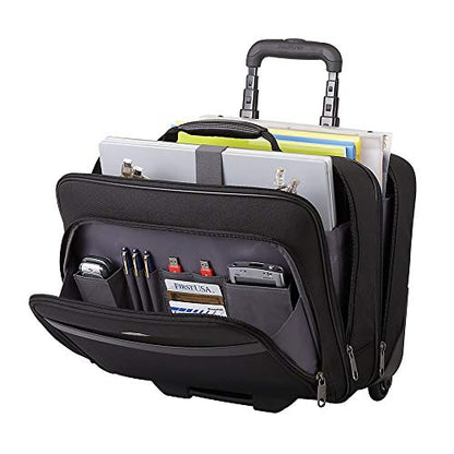 Samsonite® Double Gusset Wheeled Portfolio, Black