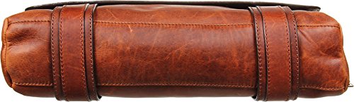 FRYE Men's Logan Messenger Bag, Cognac, One Size - color: Cognac Antique Pull Up