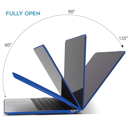 IBENZER Compatible with New MacBook Air 13 inch Case 2022 2021 2020 M1 A2337 A2179 A1932, Plastic Hard Shell Case with Keyboard Cover for Mac Retina Display with Touch ID, Klein Blue, AT13-KLBL+1 - color: Klein Blue