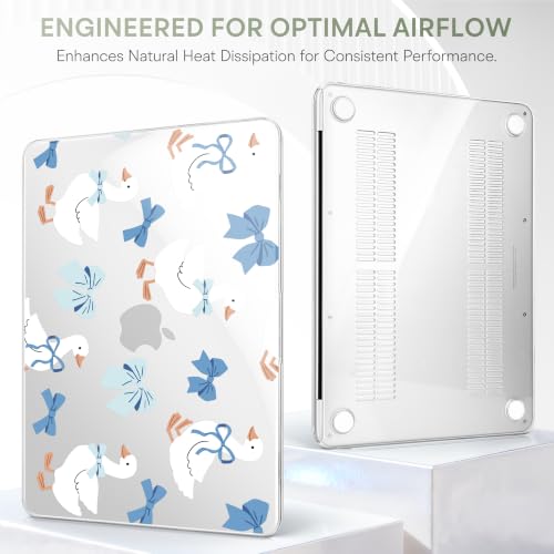 May Chen Compatible with MacBook Neo 13 inch Case 2026 Model A3404, Plastic Hard Shell,Keyboard Cover,Screen Protector,Dust Plug, for MacBook Neo 13" with A18 Pro Chip,Cute Geese - color: Cute geese