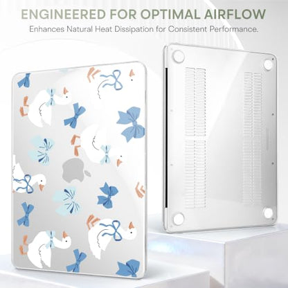 May Chen Compatible with MacBook Neo 13 inch Case 2026 Model A3404, Plastic Hard Shell,Keyboard Cover,Screen Protector,Dust Plug, for MacBook Neo 13" with A18 Pro Chip,Cute Geese - color: Cute geese
