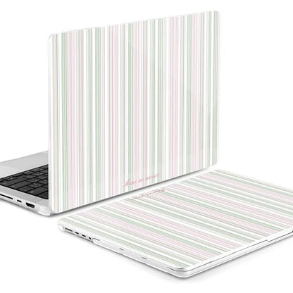TWOLSKOO Compatible with MacBook Pro 14 inch Case M5 2026 2025-2021 Release M4 M3 M2 M1 Pro/Max Chip, Plastic Hard Shell & Keyboard Cover & USB C to USB Adapter & Screen Film, Pastel Stripes - color: Pastel Stripes