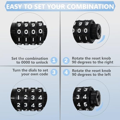 Lumintrail Long Coiled Bike Cable Lock 3/8 Inch (4, 6, 10, 15, 30ft), Weatherproof Locks for Kayak, Bike, Scooter, Paddleboard, Outdoor Equipment, Resettable Combination Lock Anti Theft Protection - size: 4-FT