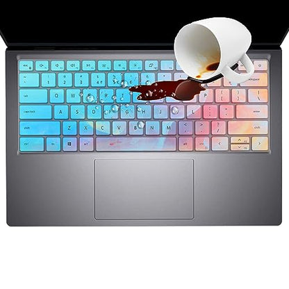 Colorful Keyboard Cover for Dell Inspiron 16 5630 5635 5620 5625 7635 7630, Dell Inspiron 14 5430 5435 7430 7435 5420 5425 7420 7425 7415 Keyboard Skin, Dell Inspiron 13 5310, Latitude 3320 3420 - color: Colorful