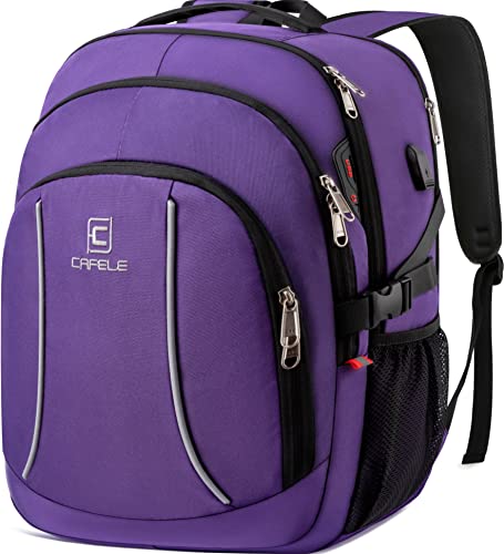 Travel Laptop Backpack,17.3 Inch Large Capacity College School Bookbags,RFID Anti Theft Pocket,Durable Water Resistant Backpacks Computer bagpack for Women Girls Teenagers Casual Daypack,Purple | Large Capacity, RFID Anti Theft Pocket, Water Resistant, Fo