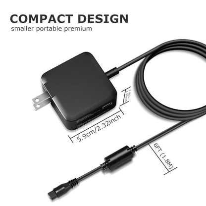 Powseed Laptop Charger 65W 19V 3.42A Replacement for Asus VivoBook 14 15 16 S13 S14 S15 Zenbook and More Series AC DC Computer Power Cord Compatible with 45W 19V 2.37A 33W 19 V 1.75A