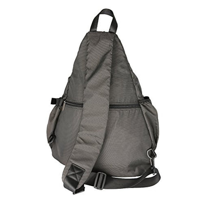 Large Sling Bag Laptop Backpack Cross Body Messenger Bag Shoulder Travel Rucksack (A-Black) - color: A-black
