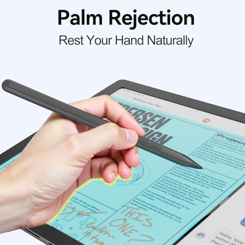 Stylus Pen for Microsoft Surface Pen 4096 Pressure Magnetic/Grey | Palm Rejection, Tilt, USB-C Charge, MPP 2.0 Stylus Compatible with Surface Pro 9/8/X/7/7+/6/5/4/3, Go 3/2/1, Book 1/2/3 - color: Gray