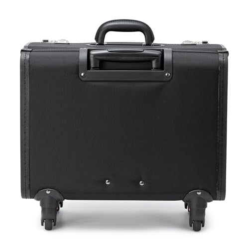 Alpine Swiss Wheeled Briefcase | Rolling Briefcase Locking Telescopic Handle 4 Replaceable Wheels | Pilot Lawyer Litigator Attache Case | 17” Laptop Compartment | Dual Combo Locks | Organizer Pockets