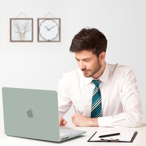 B BELK Compatible with MacBook Air 13.6 inch Case M5 2026 2025 2024 2023 2022 M4 M3 M2 A3449 A3240 A3113 A2681 Liquid Retina Display, Plastic Hard Shell +Keyboard Cover+Screen Protector, Antique Green - color: Antique Green