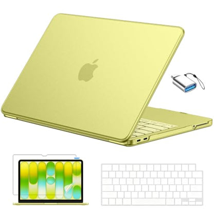 EooCoo for MacBook Neo Case 13 inch, Scratch Resistant, Original Citrus | 4 in 1 Kit, Durable, Easy Snap-On, Stays New, Model A3404 (A18 Pro Chip) - color: Original Citrus