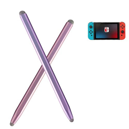 2-in-1 Stylus Pen for Touchscreen with Magnetic, Kenkor 2PCS Tablet Pencil for Nintendo Switch 2/Apple iPad/Air/Mini/Pro/iPhone/Android/Huawei/Samsung/Galaxy All Touch Screen Devices (Purple/Pink) - color: Purple+Pink
