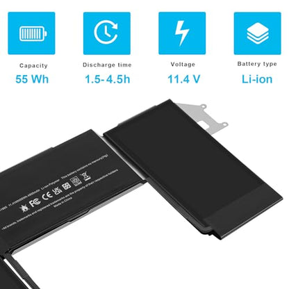 TREE.NB A1965 Laptop Battery Replacement for MacBook Air 13 inch Retina A1932(Late 2018 2019) A2179 (Early 2020) EMC 3184 3302 MacBookAir8,1 8,2 9,1 MRE82LL/A MRE92LL/A MVFH2LL/A MVFM2LL/A MRE82B/A - size: ‎11.4x5.98x0.2inch A1965