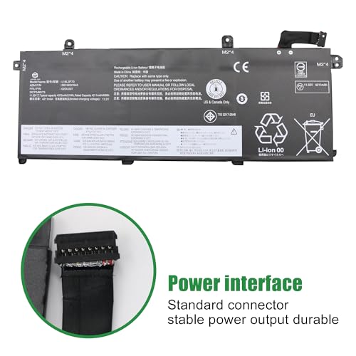02DL007 Laptop Battery Replacement for Lenovo ThinkPad T490 T495 T14 P14S P43S Series L18L3P73 SB10K97645 L18C3P72 02DL010 L18C3P71 02DL008 L18M3P73 02DL009 L18M4P74 L18M4P73 11.55V 51Wh - size: 13.3*5.1*1.4inch 02DL007