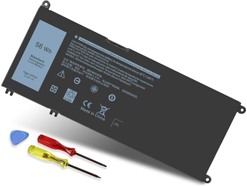 DMKAOLLK 56WH 33YDH Laptop Battery for Dell Inspiron 17 7000 7778 7779 7786 7773 15 7577 G3 3579 3779 G5 5587 G7 7588 Latitude 13 3380 14 3490 15 3590 3580 PVHT1 P30E 81PF3 081PF3 12 Months Warranty - size: 9.5*4.12*0.38inch