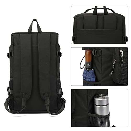 Kalesi Gym Duffle Bag Backpack 4-Way Waterproof with Shoes Compartment for travel Sport Hiking laptop - color: Black