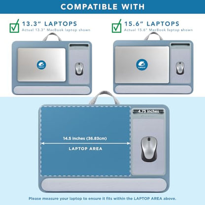 LAPGEAR Home Office Pro Lap Desk - Slate Blue, Fits 15.6” Laptops - color: Slate Blue, size: Home Office Pro W/Wrist Rest