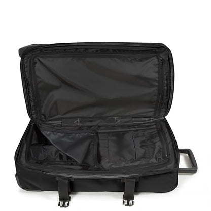 Eastpak Tranverz M – 78L Large Wheeled Luggage with Dual Compartments, TSA Lock, Compression Straps & Smooth-Wheeling System, Black - color: Black, size: 78 Liter Checked Bag