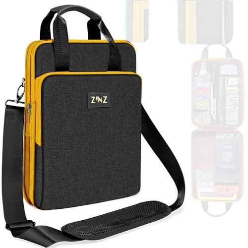 ZINZ Laptop Case 12.9 13 Shoulder Bag, Expandable Handbag with Valuables Compartment Compatible with MacBook Air/Pro/Neo 13" M5/M4/M3/M2/M1, iPad 12.9/13/11, Water-Resistant & Shockproof,B01K04 - color: B01k04, size: 13"