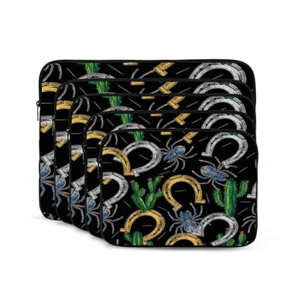 Laptop Sleeve Case 10 inch, Western Horseshoe Shockproof Protective Notebook Laptop Cover, Portable Briefcase Computer Bag for MacBook, ASUS, Dell, HP, Lenovo, Acer - size: 10 inch