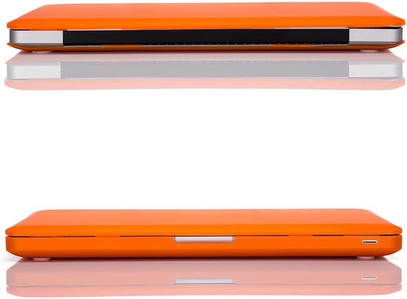 RUBAN Case Compatible with MacBook Pro 15 inch 2011 2010 2009 Release A1286, Plastic Hard Case Shell and Keyboard Cover for Older Version MacBook Pro 15 Inch with CD-ROM (Orange) - color: Orange