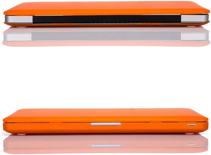 RUBAN Case Compatible with MacBook Pro 15 inch 2011 2010 2009 Release A1286, Plastic Hard Case Shell and Keyboard Cover for Older Version MacBook Pro 15 Inch with CD-ROM (Orange) - color: Orange