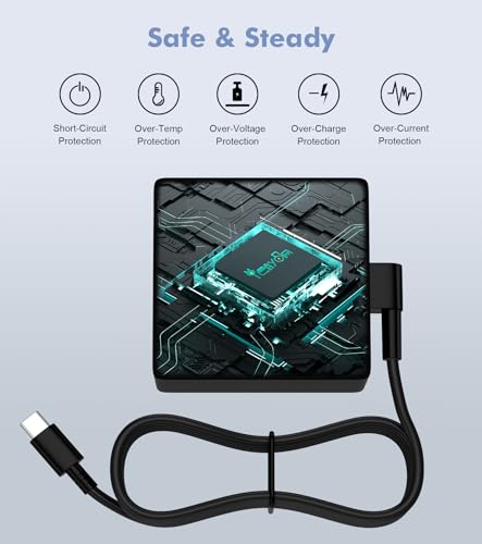 100W 65W USB C Charger Compatible with ASUS ROG Ally/Ally X ROG Flow ZenBook Zephyrus Lenovo Dell HP Acer Gaming Laptop Type C Computer AC Adapter 1.5m 5A USB-C Output Cable PD 3.0