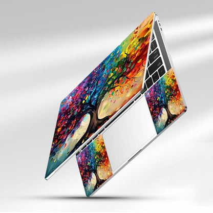 12.1-15.6 Inch Laptop Skin Decal, Universal Reusable Vinyl Laptop Cover Sticker, Waterproof Art Decal Protector in Colorful Tree - color: Colorful Tree