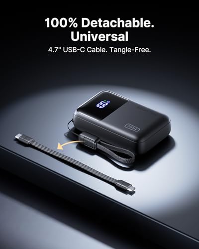 INIU 20000mAh Laptop Power Bank, Ultra Compact 65W PD Dual Fast Charging Portable Charger, TSA Approved Battery Pack with USB C Cable for Travel MacBook iPad Tablet Switch iPhone 17 16 Pro Samsung S25 | USB C Cable, Flight-Safe, Travel Essentials, Portabl