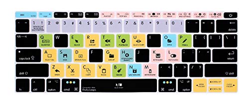 HRH Fruity Loops FL Studio Hotkey Silicone Keyboard Cover Skin for MacBook Pro 13"A1708 A1988 No Touch Bar 2018 2017 2016 Release and for MacBook 12"A1534 (2015)&A1931(2018)USA Layout Protective Skin - color: Hotkey-Fruity Loops