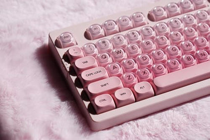 ZORNHER ZH980 Foundation Mechanical Keyboard,95% Pink Creamy Keyboard with Number Pad,Cute Jelly MOA Profile Keycaps,Creamy Sounding Linear Switches,Hot-Swappable,RGB Backlit - color: Pink Foundation, size: Creamy Switch