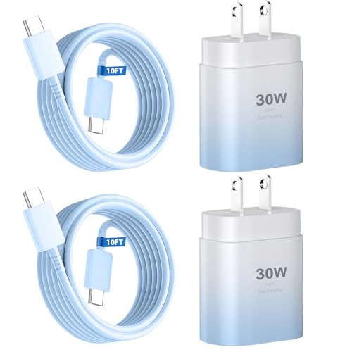 Phone 17 16 15 Charger Fast Charging,30W USB C Phone 17 16 15 Pro Max Charger Block&10FT Long Type C Cable Cord for i.Phone 17/Air/17 Pro/17 Pro Max/16/16 Pro/16 Pro Max/15/15 Pro Max,Blue Gradient - color: Blue gradient, size: 10Ft