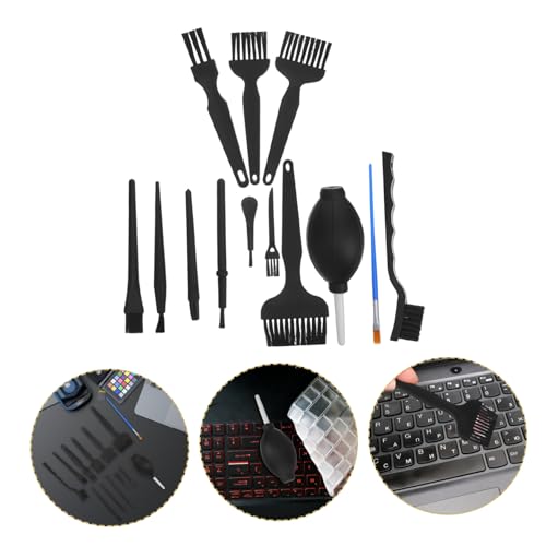 Anti-Static Electronics Cleaning Brush Set 13pcs (12 Brushes + Air Blower) for Computer Keyboard, Circuit Board, Industrial Fan, and Laptop Dust Removal