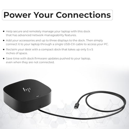 HP Docking Station for Laptop Dual Monitor and Charging Bundle - HP USB-C G5 Dock 5TW10AA / 5TW10UT / 5TW10AA#ABB with 120W Adapter, HDMI, DisplayPort, USB-C Cables & Microfiber Cleaning Cloth - style: HP 5TW10AA#ABB New