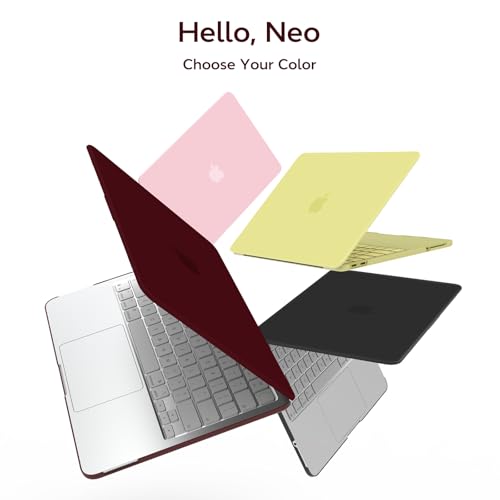 B BELK for MacBook Neo Case 13 inch 2026 Release Model A3404, Burgundy | Scratch Resistant Protective Matte Hard Shell for Mac Neo Case with Keyboard Cover & Screen Protector, Lightweight, Snap-On - color: Burgundy