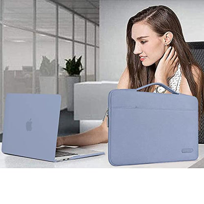 MOSISO Compatible with MacBook Air 13 inch Case M5 2026 M4 2025 M3 M2 2024-2022 A3449 A3240 A3113 A2681,Hard Shell&Sleeve Bag&Keyboard Skin&Webcam Cover&ScreenFilm for MacBook Air 13.6, Lavender Gray - color: Lavender Gray