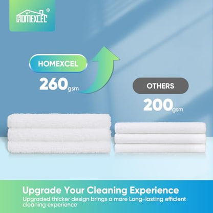 HOMEXCEL White Microfiber Cleaning Cloth, 12 Pack Premium Microfiber Towels for Cars, Lint Free, Scratch-Free, Highly Absorbent, Reusable Cleaning Rags for Car, Household, Kitchen, Window, 11.5"X11.5" - color: White