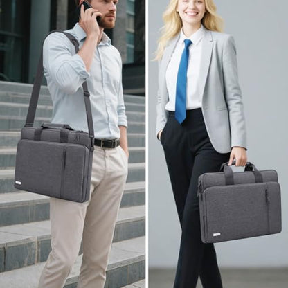 TECOOL 15.6 16 Inch Laptop Bag, 360 Protective Case Sleeve Messenger Bag | Waterproof Computer Briefcase with Shoulder Strap for 15.6 16 Inch Laptop Notebook Chromebook, MacBook Pro 16,Dark Grey - color: Dark Grey, size: 15.6-16 Inch