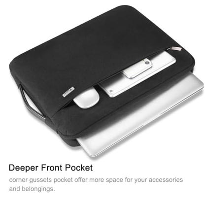 Voova Laptop Sleeve Case 13 13.6 Inch with Handle, 360°Protective Waterproof Slim Computer Bag Cover Compatible with MacBook Air 13 M1/M2/M3/M4 2020-2024, MacBook Pro 13, IPad Air/Pro 13, Black - color: Black, size: 12.6-13.6 Inch