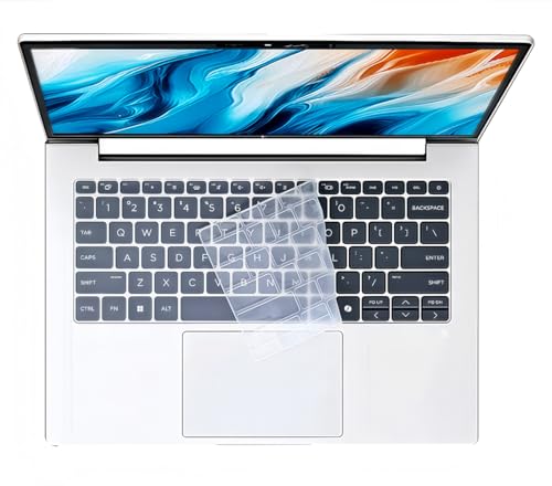 Silicone Keyboard Skin Compatible for 2025 2026 HP EliteBook 8/6 G1i G1q G1a G1aN G1ah 14 inch & ProBook 4 G1i G1q G1a 14" Laptop, EliteBook 645 G11 14” (NOT for EliteBook Ultra G1q/G1i 14") (Clear - color: Clear