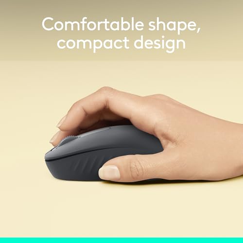 Logitech M196 Compact Ambidextrous Bluetooth Wireless Mouse - Graphite | Bluetooth connectivity, no USB receiver, quiet clicks, 3 non-customizable buttons, 12-month battery life, PC Mac compatible - color: Graphite