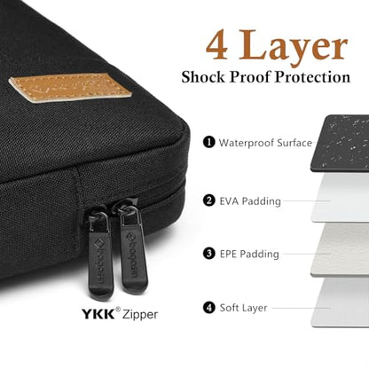 bagasin 15 15.6 16 Inch Laptop Sleeve Case | TSA-friendly laptop bag with 4-layer protection & water-resistant. Fits MacBook, HP, Dell, Lenovo, Asus 15-16 inch notebooks - color: Black, size: 15-16