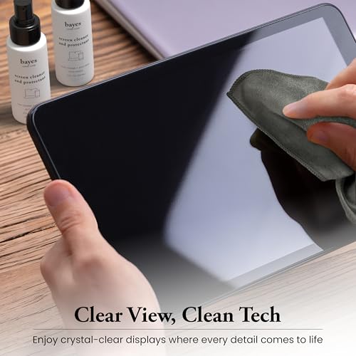 Bayes Electronic Screen Cleaner Spray Kit with Premium Microfiber Cloth - TV Screen Cleaner for Smart TV, LCD, LED, OLED - Tablet, Phone and Computer Screen Cleaner for Car Display - 2 oz, 2 Pack - size: 2 Fl Oz (Pack of 2)