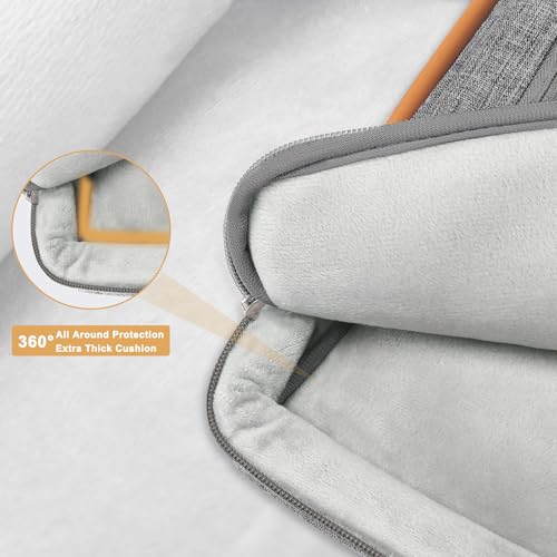 MOSISO 360 Protective Laptop Bag, Computer Bags | Side Open Messenger Bag with Trolley Sleeve&5 Pockets - color: Gray